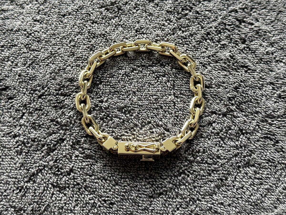 Zlaty naramek anker pilka 14k 585/1000 60g - 3