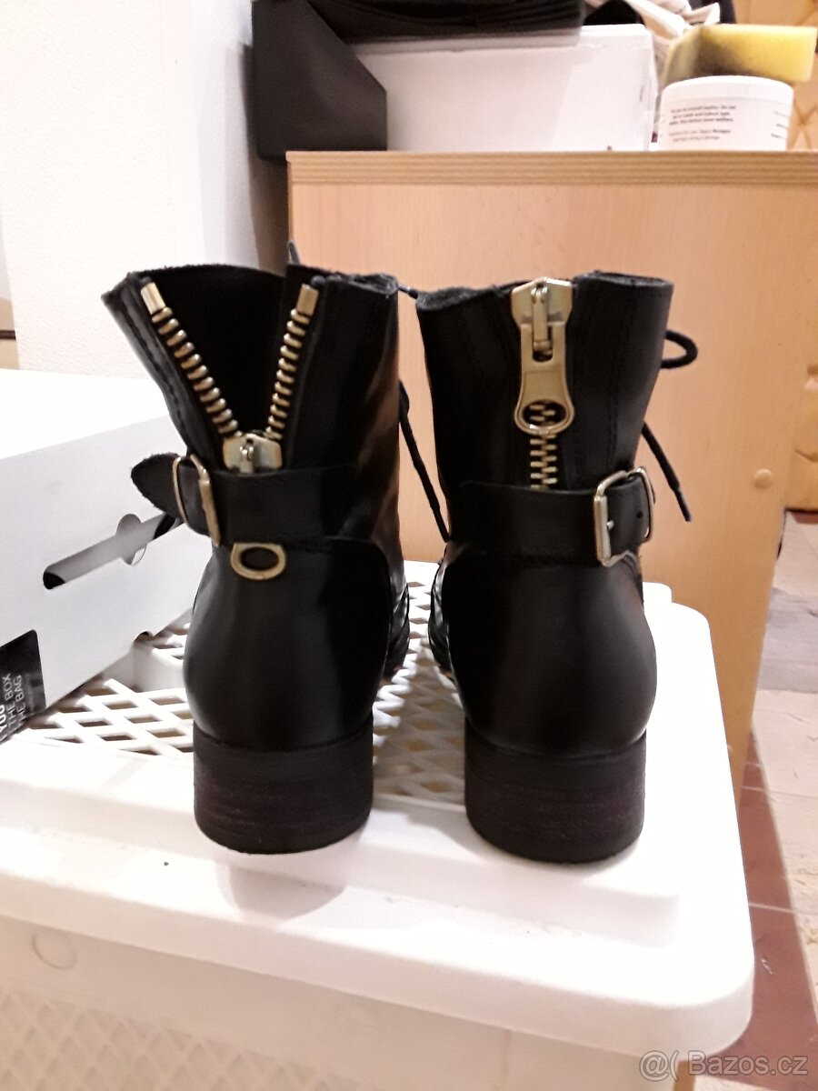 Kožené kotničkové boty vel.39 - 3