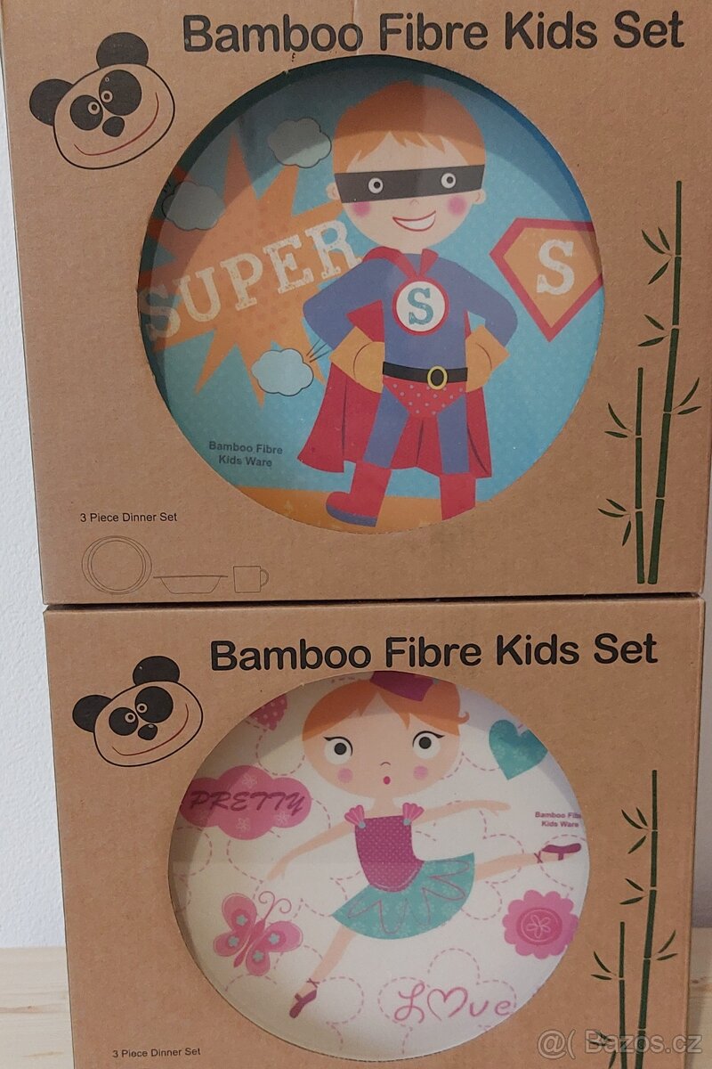 Dětský jídelní set z bambusu pro kluky i pro holky - 3