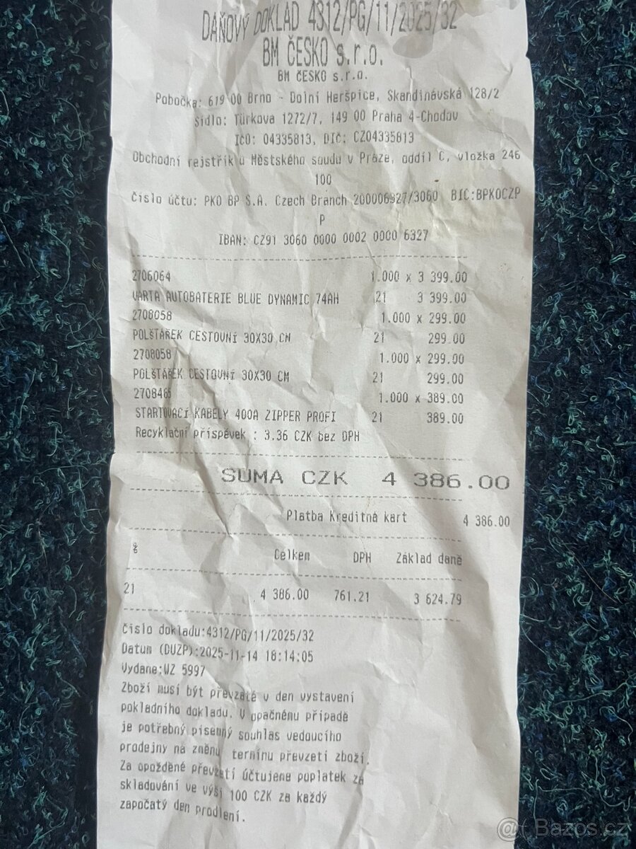 Autobaterie VARTA E11 12V 74Ah 680A - 3