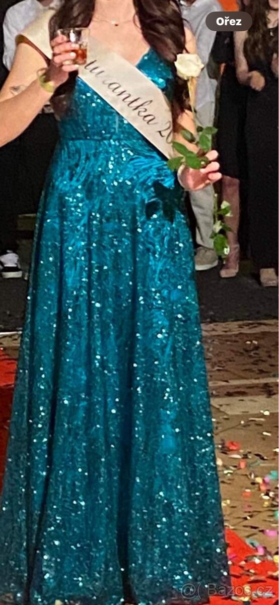 Maturitní plesové šaty vel cca 36 S - 3