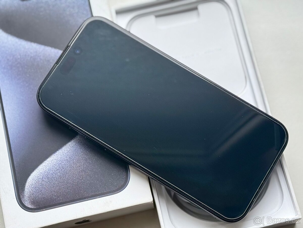 iPhone 15 Pro Max Blue Titanium BATERIE 100% TOP - 3