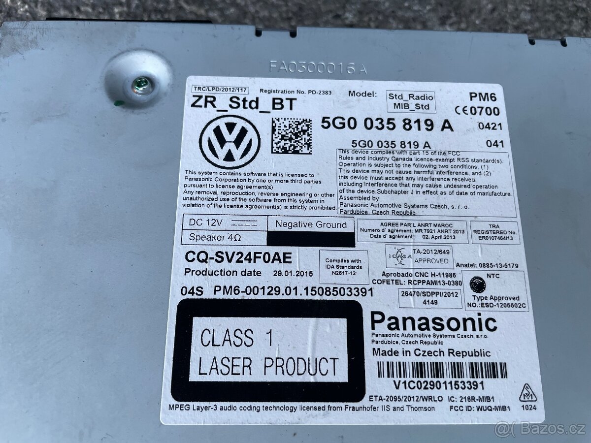Autoradio vw golf VII 7 - 3