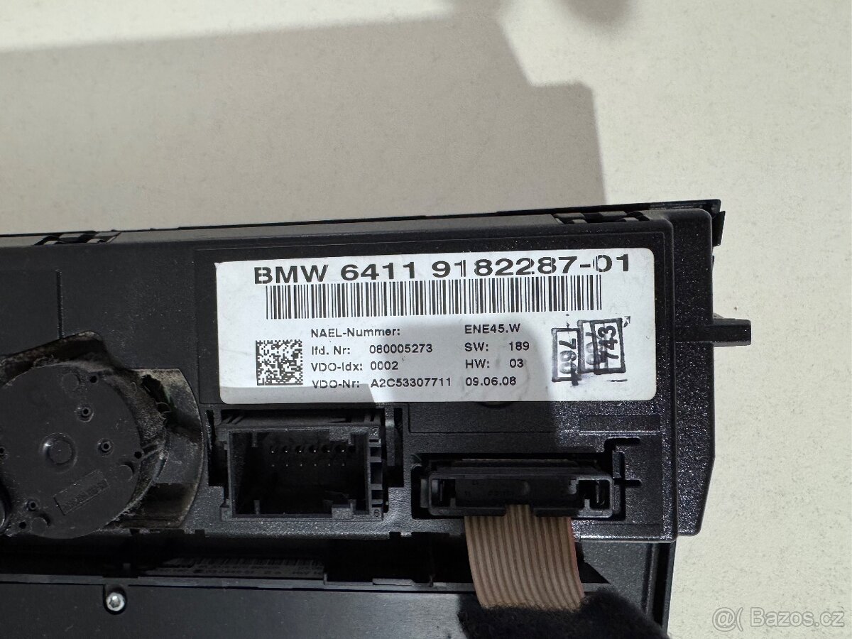 BMW E87 E90 panel klimatizace 64119182287 výhřev - 3
