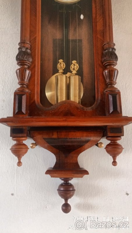 Zrestaurované kvalitní malé závažové hodiny Remember. - 3