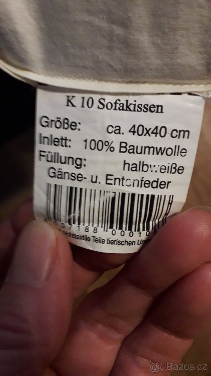 Polštářek 40 x 40 bílý - 3