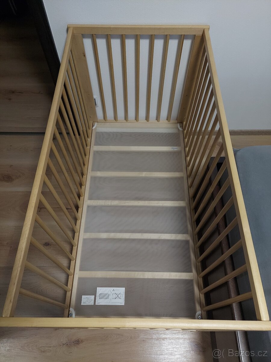 Postýlka Ikea Gulliver 60x120 s matrací a mantinely - 3