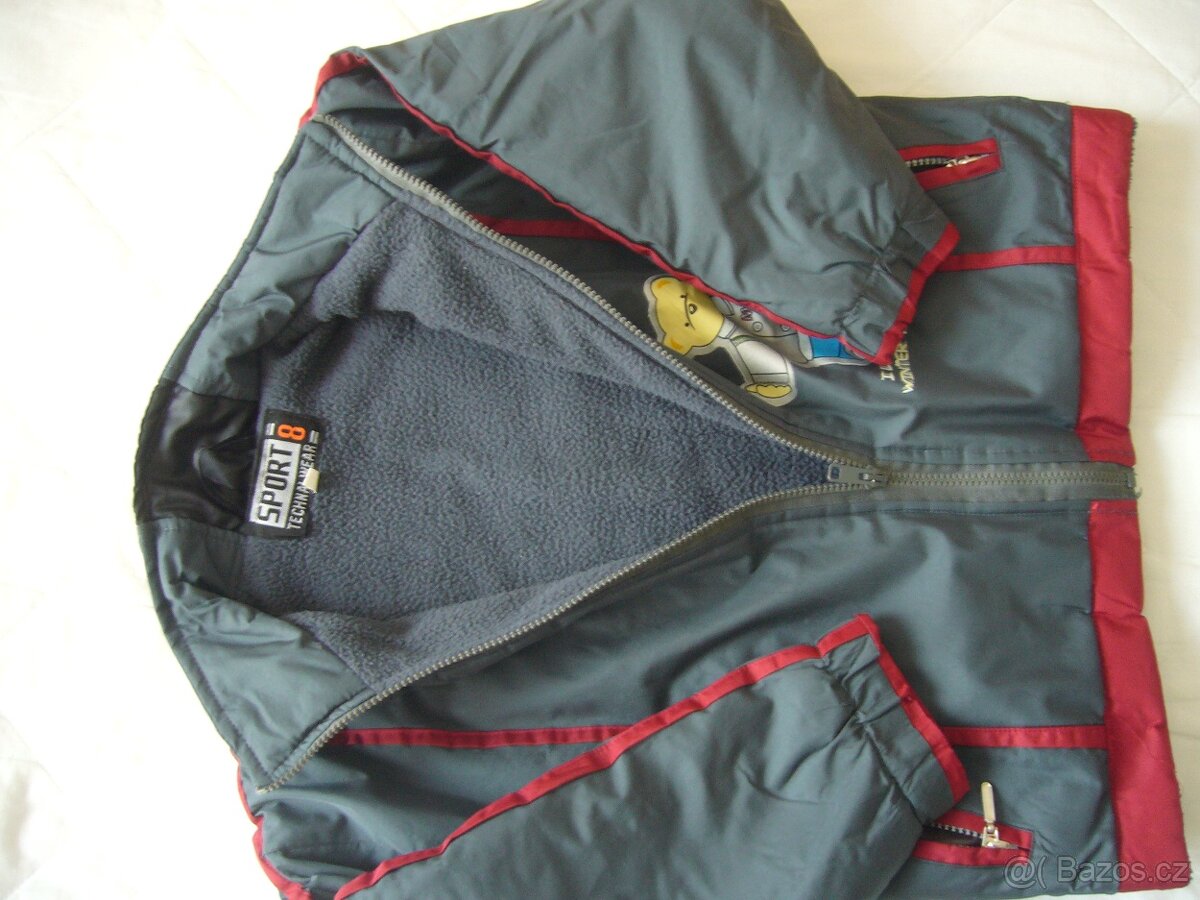 Prodám zimní bundu + oteplovačky - 3