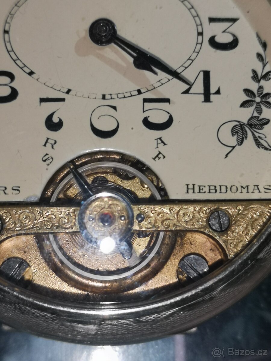8denní švýcarské kapesní hodinky HEBDOMAS -jdou rychle - 3