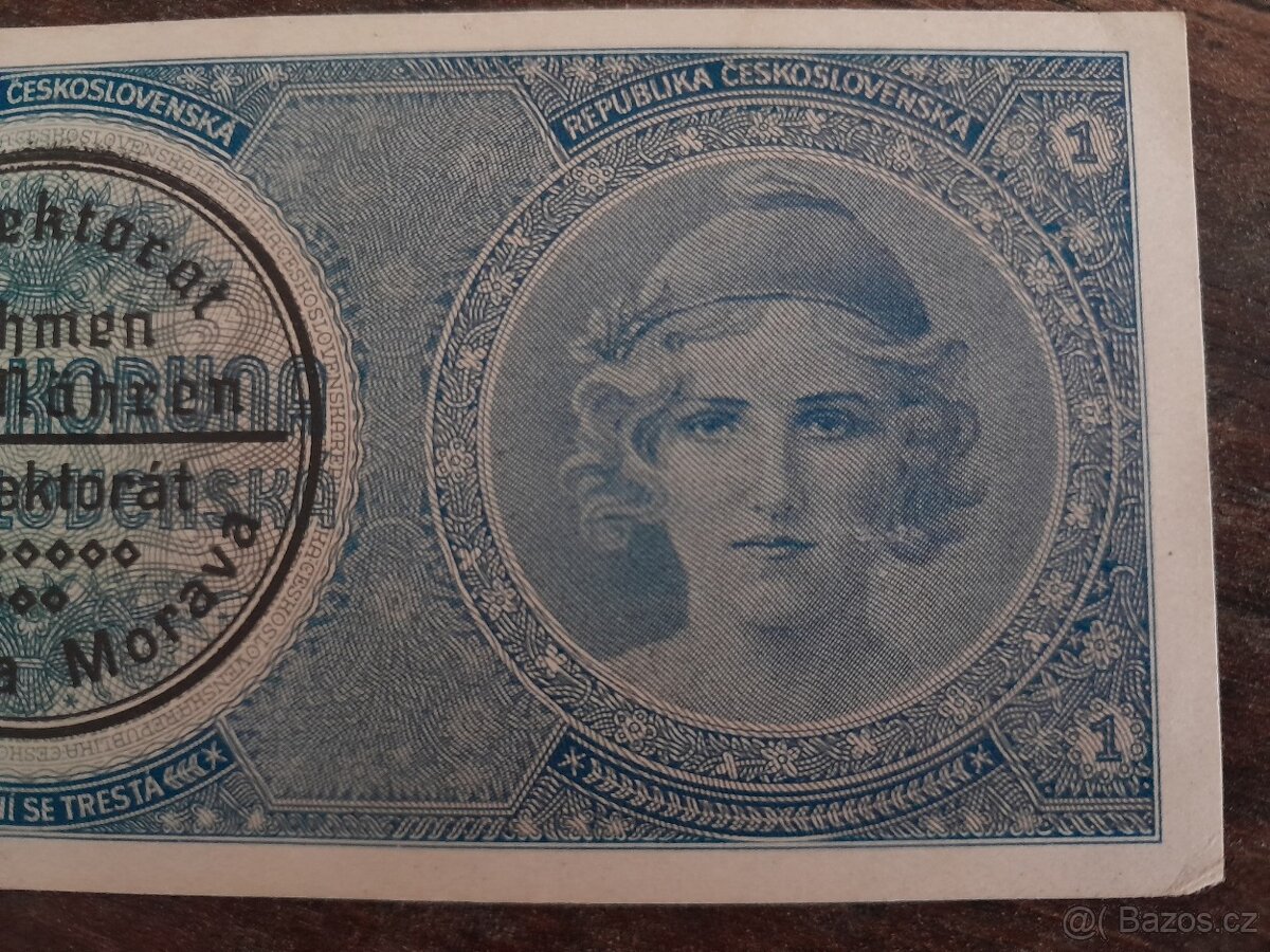 1 koruna 1938/40 protektorát III. - 3
