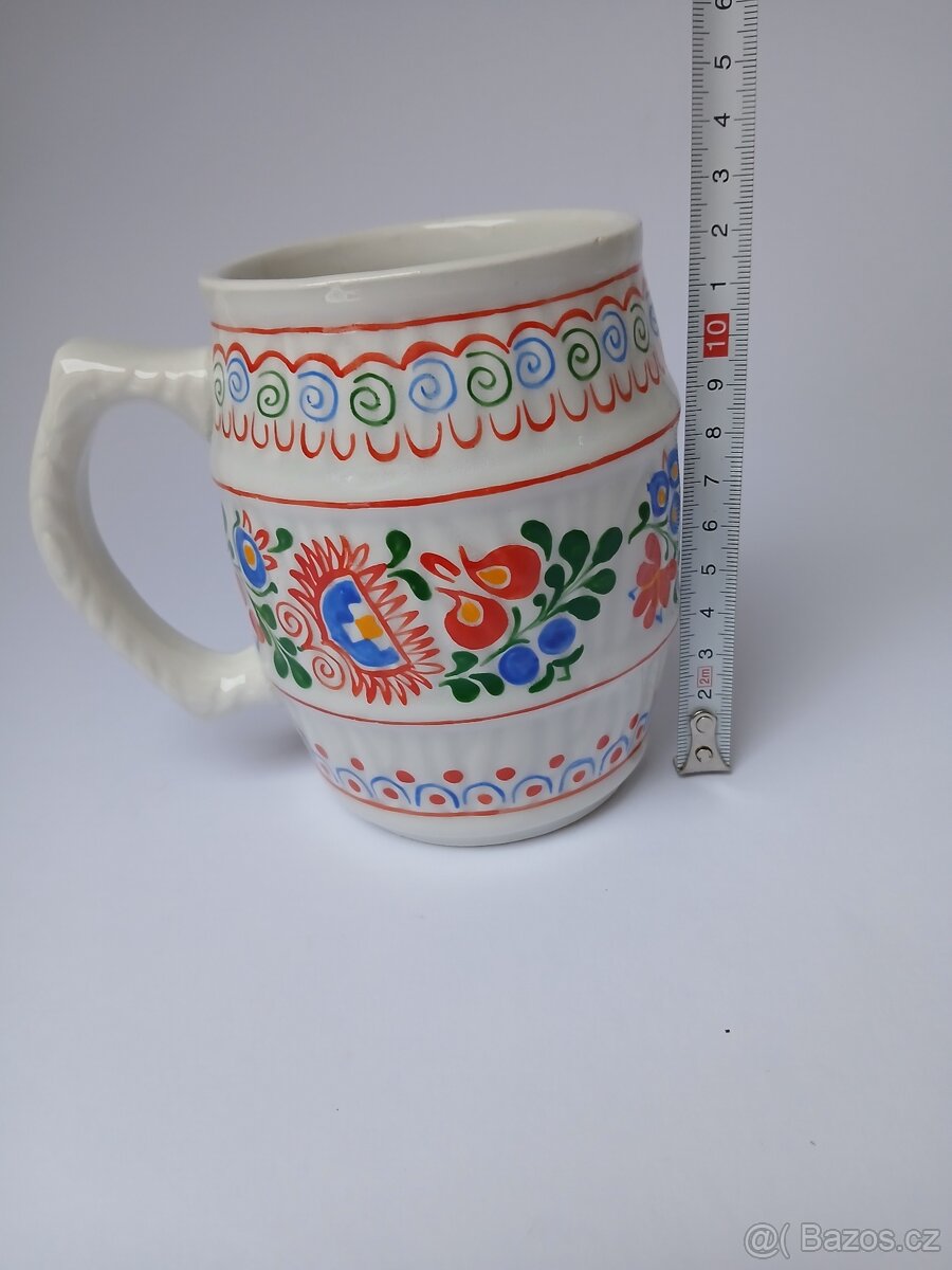 Keramický malovaný půllitr - 3