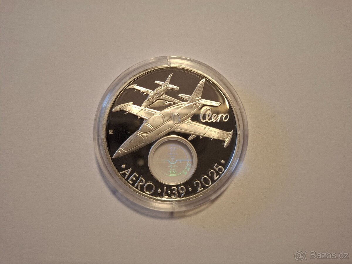 Stříbrná mince Cvičný letoun AERO L-39 - proof - 3