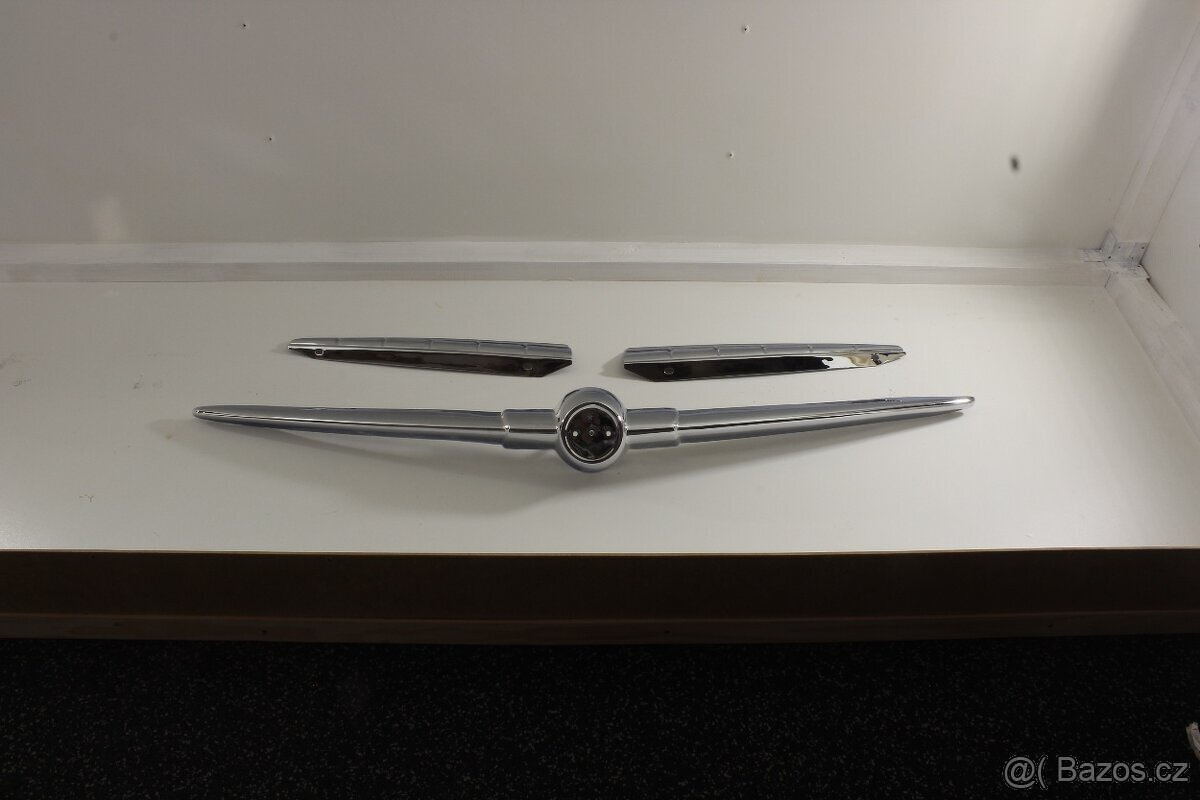 Lišta přední masky Škoda Spartak Oct. 1959-1960 nový chrom - 3