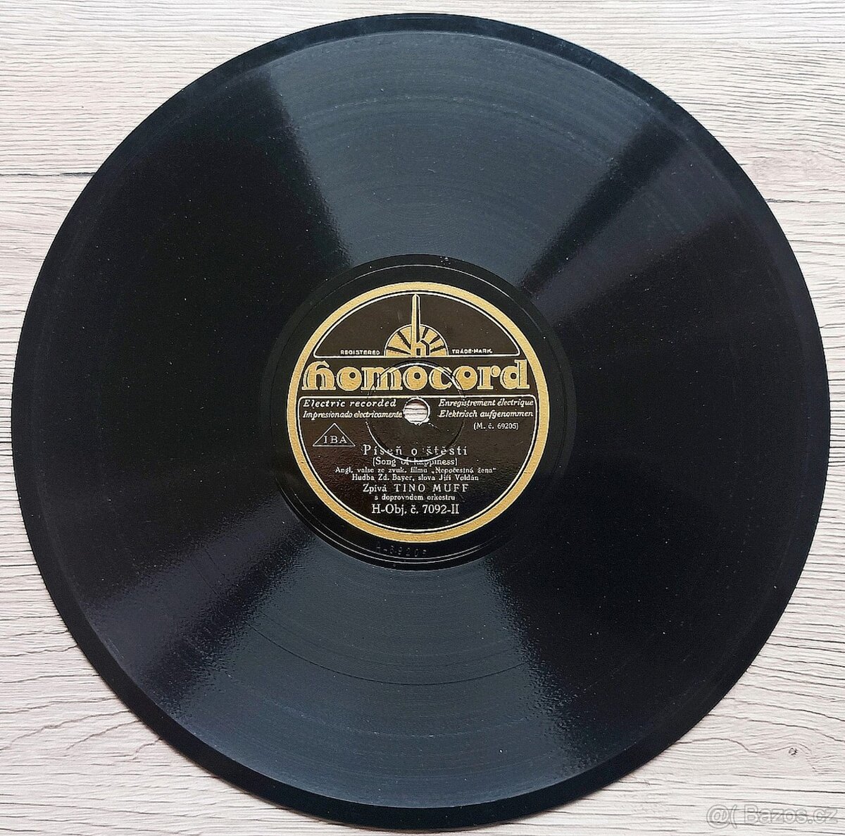 Sada 1 - 5 českých šelakových gramodesek 1930 - 1932 - 3