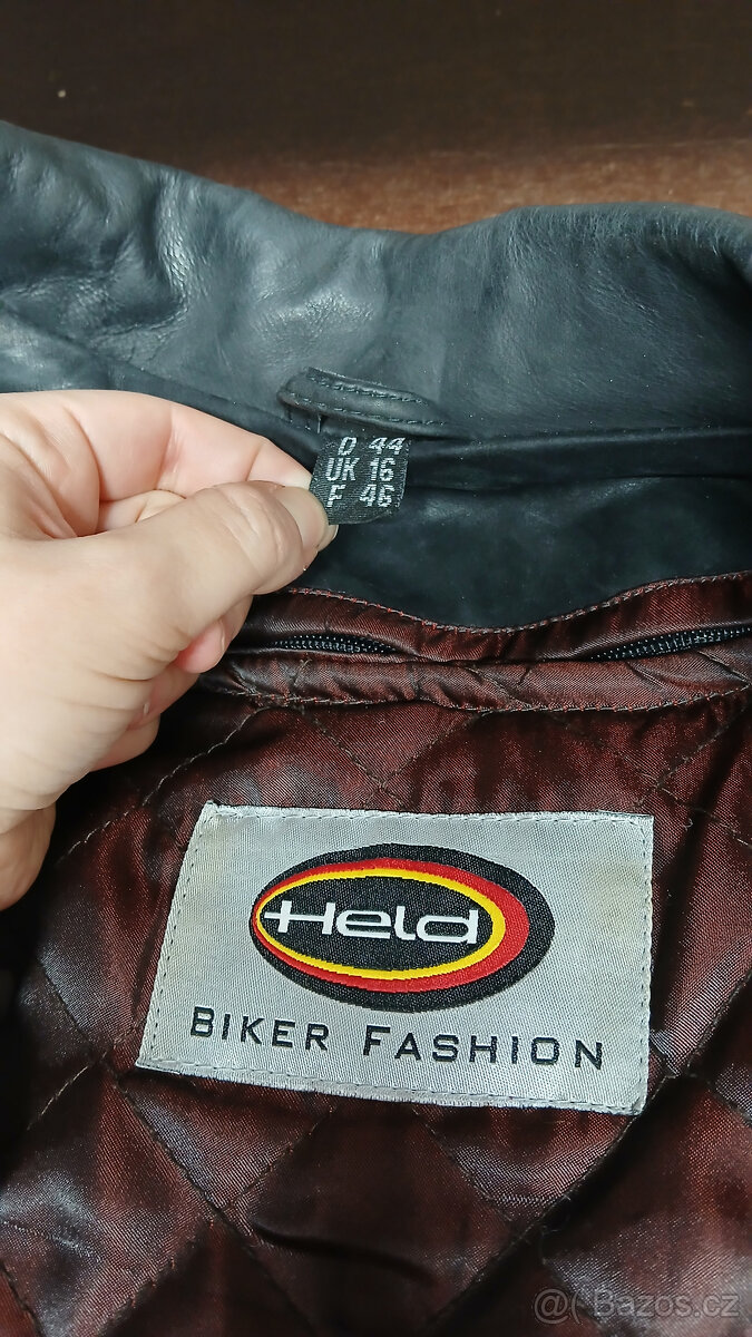 Dámská kožená motorkářská bunda/ křívák HELD, velikost 44 - 3