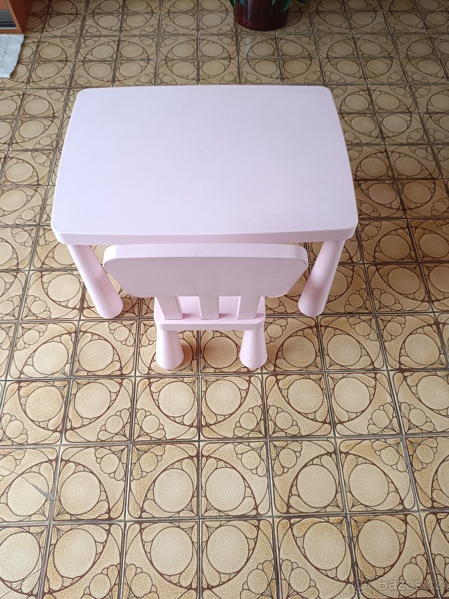 Dětský plastový stůl s židli - 3