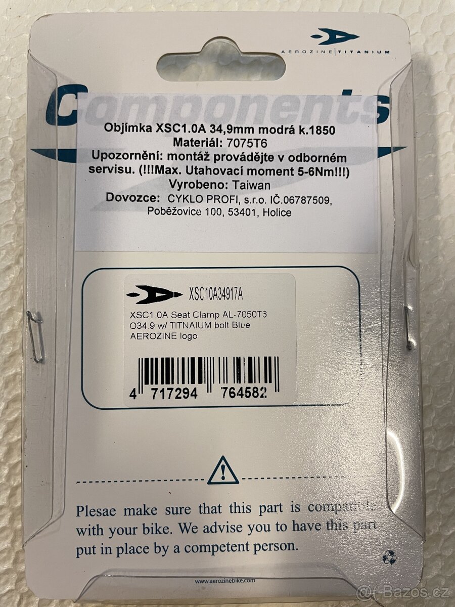 Objímka sedlovky - modrý elox - 3