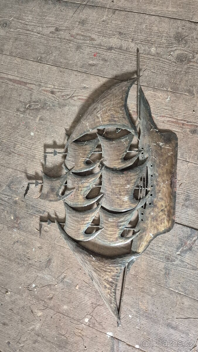 Talíř, plachetnice, dekorace - 3