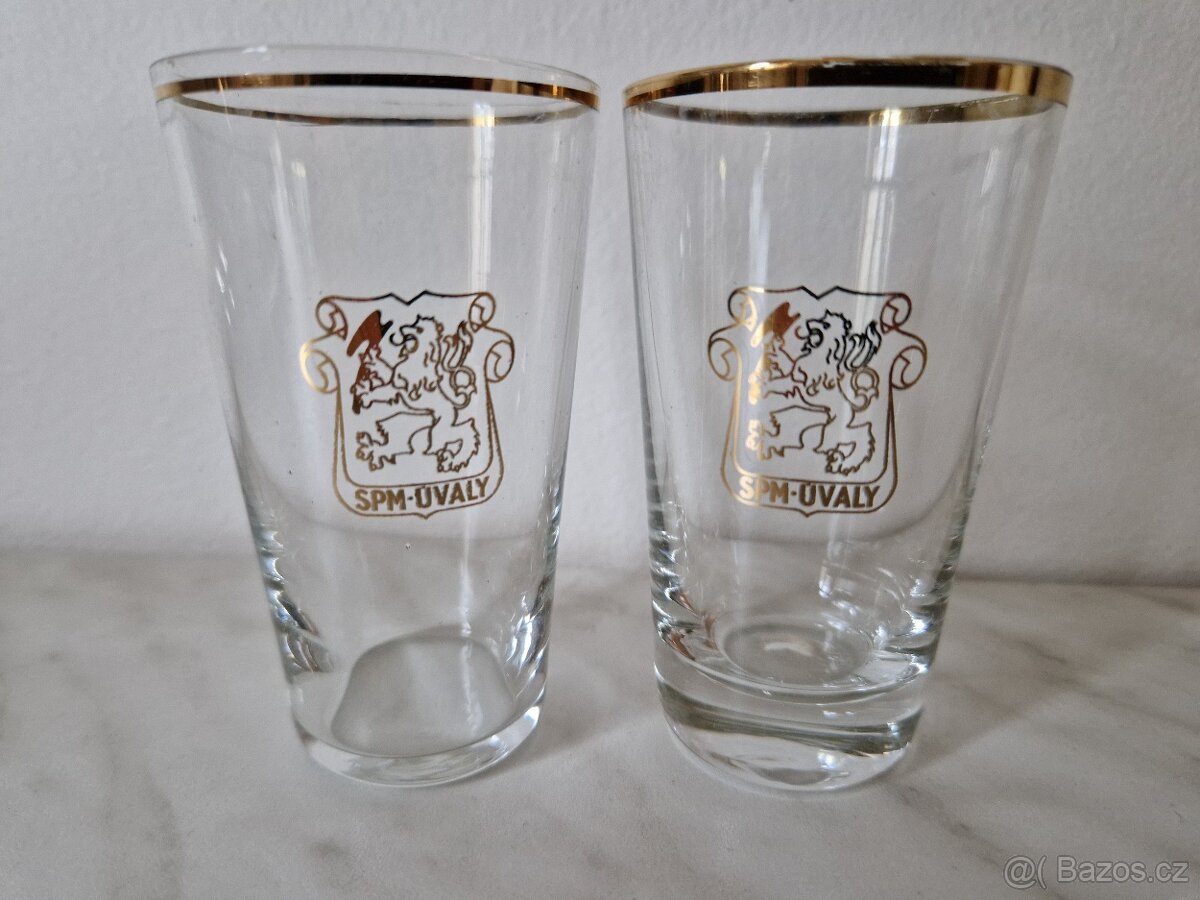 Retro vintage skleničky 3 ks, 130 Kc za kus - 3