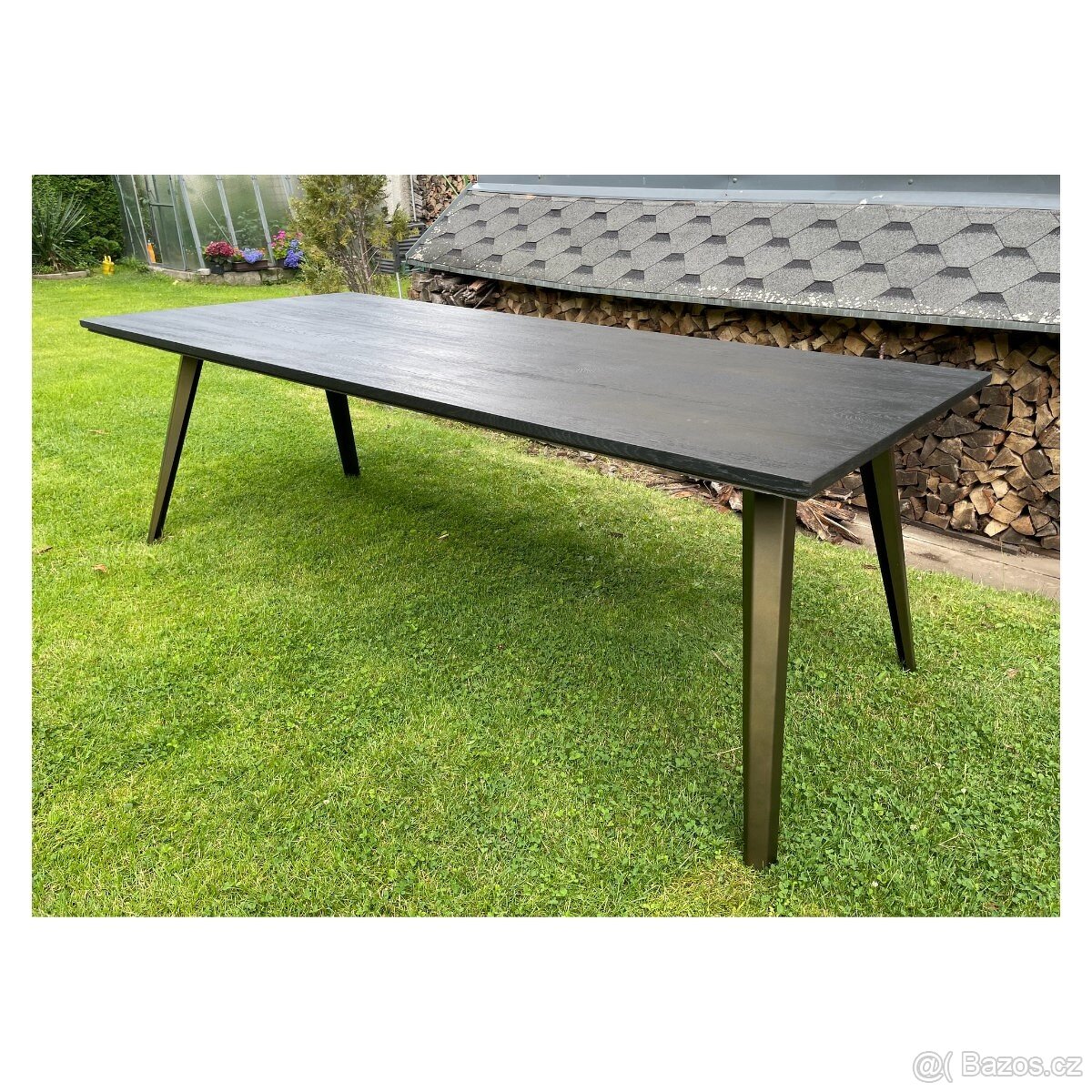 Dřevěný jídelní stůl – City 230 cm - kovové nohy - 3