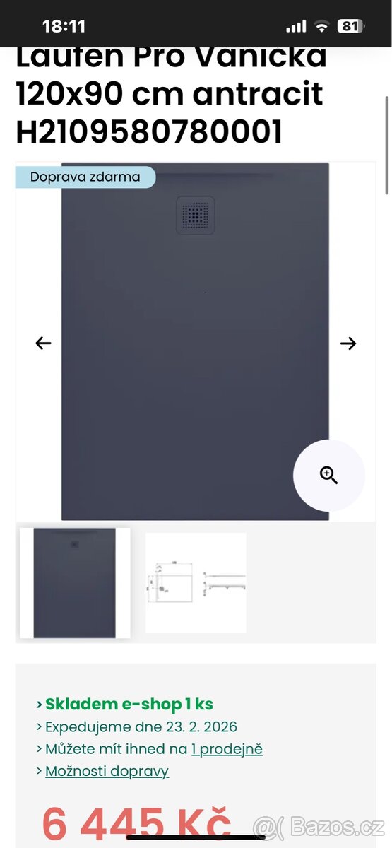 Sechová vanička Laufen - 3