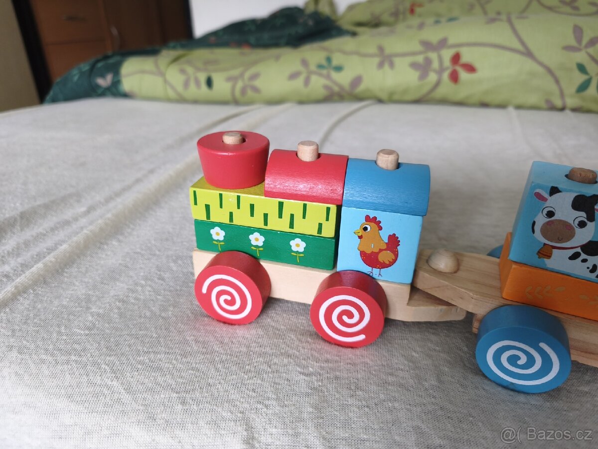 Dřevěný vláček, puzzle - 3