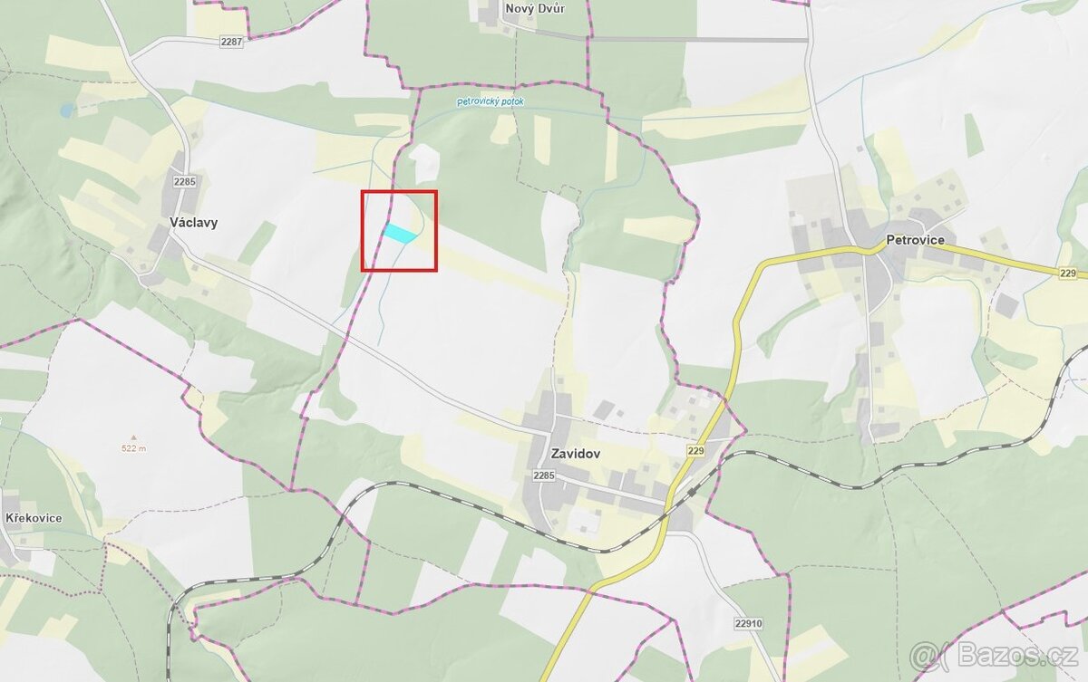Prodej pole – 6 880 m² - Zavidov - 3