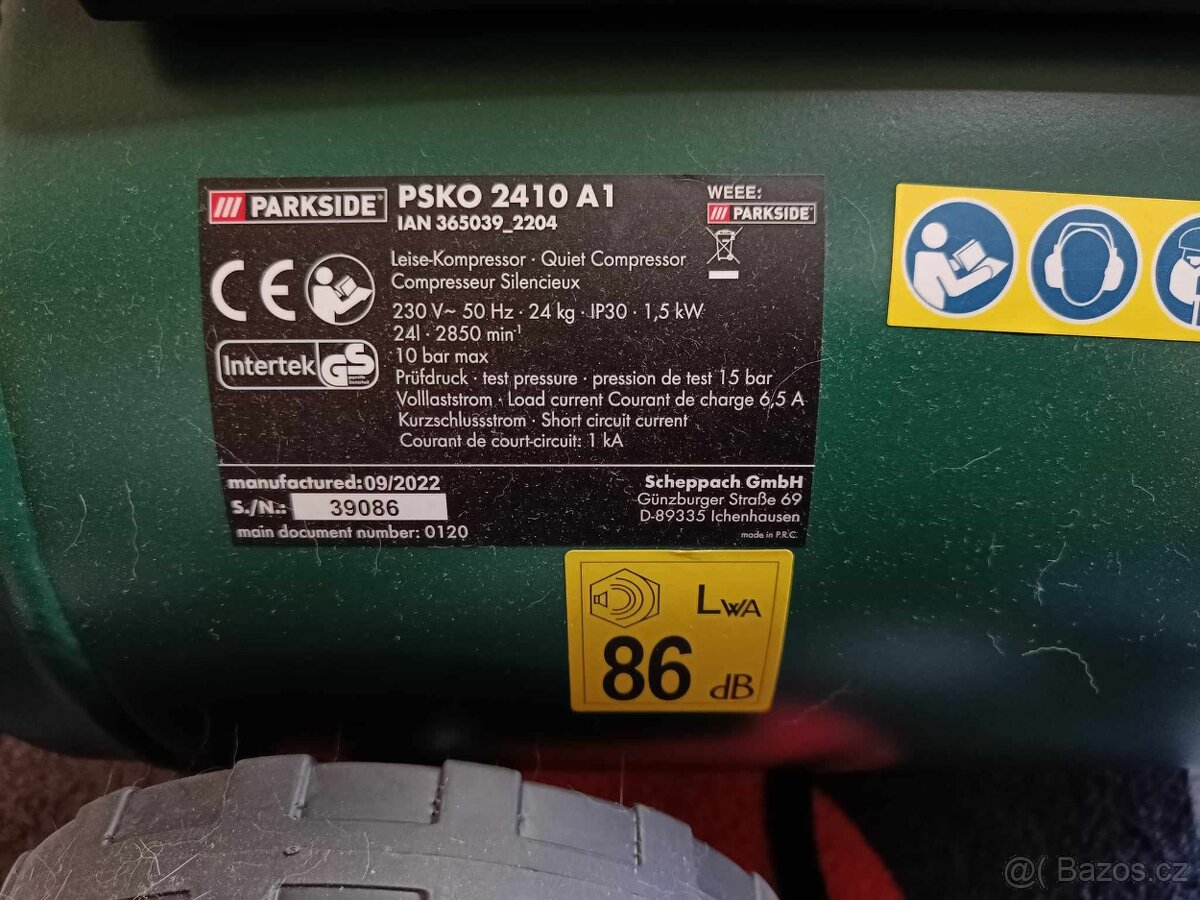 Vzduchový kompresor Parkside - 3