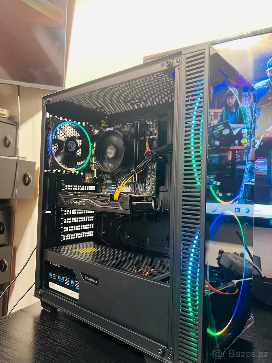 Herní Ryzen 5, 16GB DDR4, m.2 500GB + HDD, RX 470 4GB Win 11 - 3