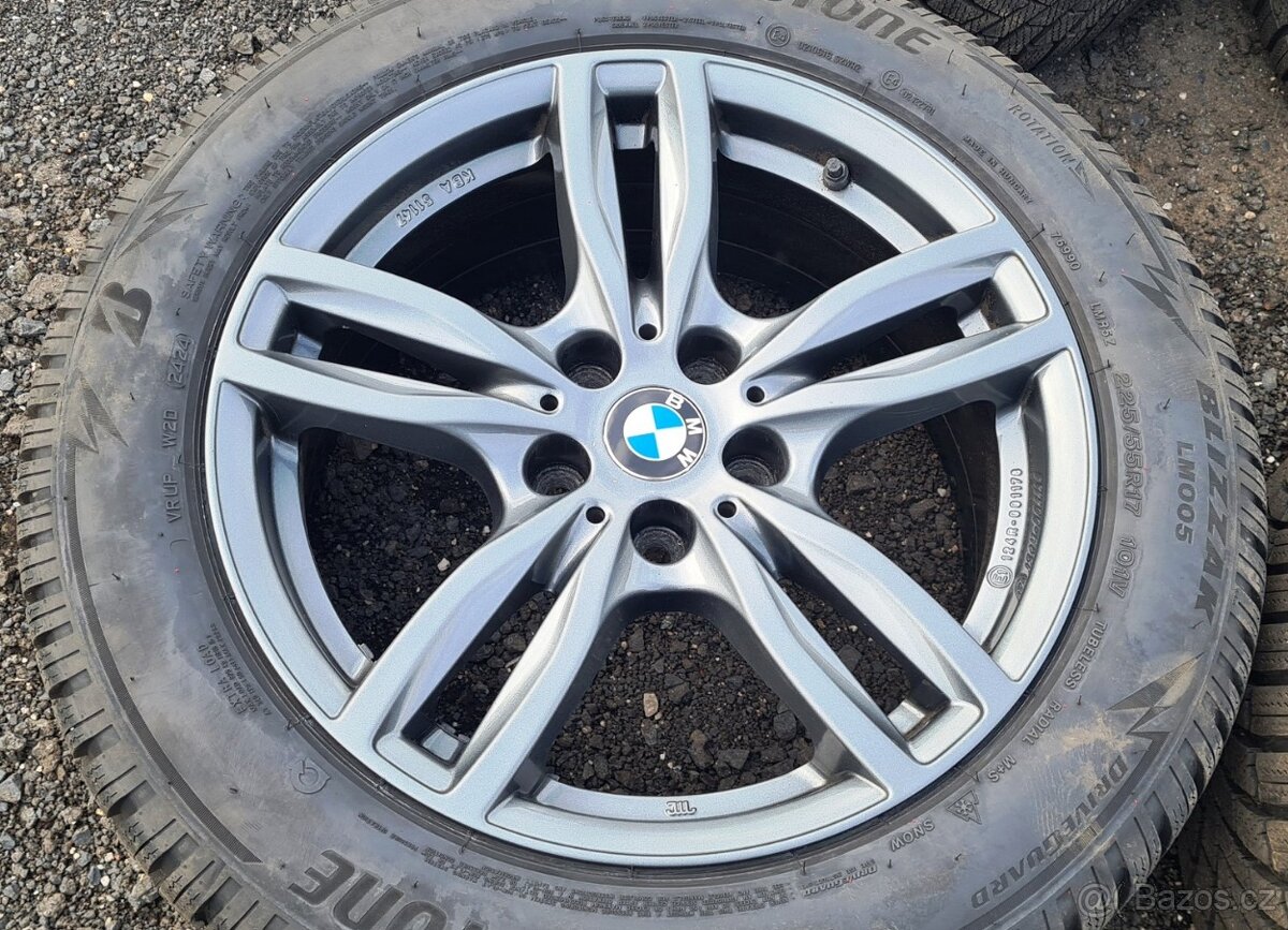 Zimní Alu kola BMW 5, G30, Bridgetone 225/55R17, 8mm - 3