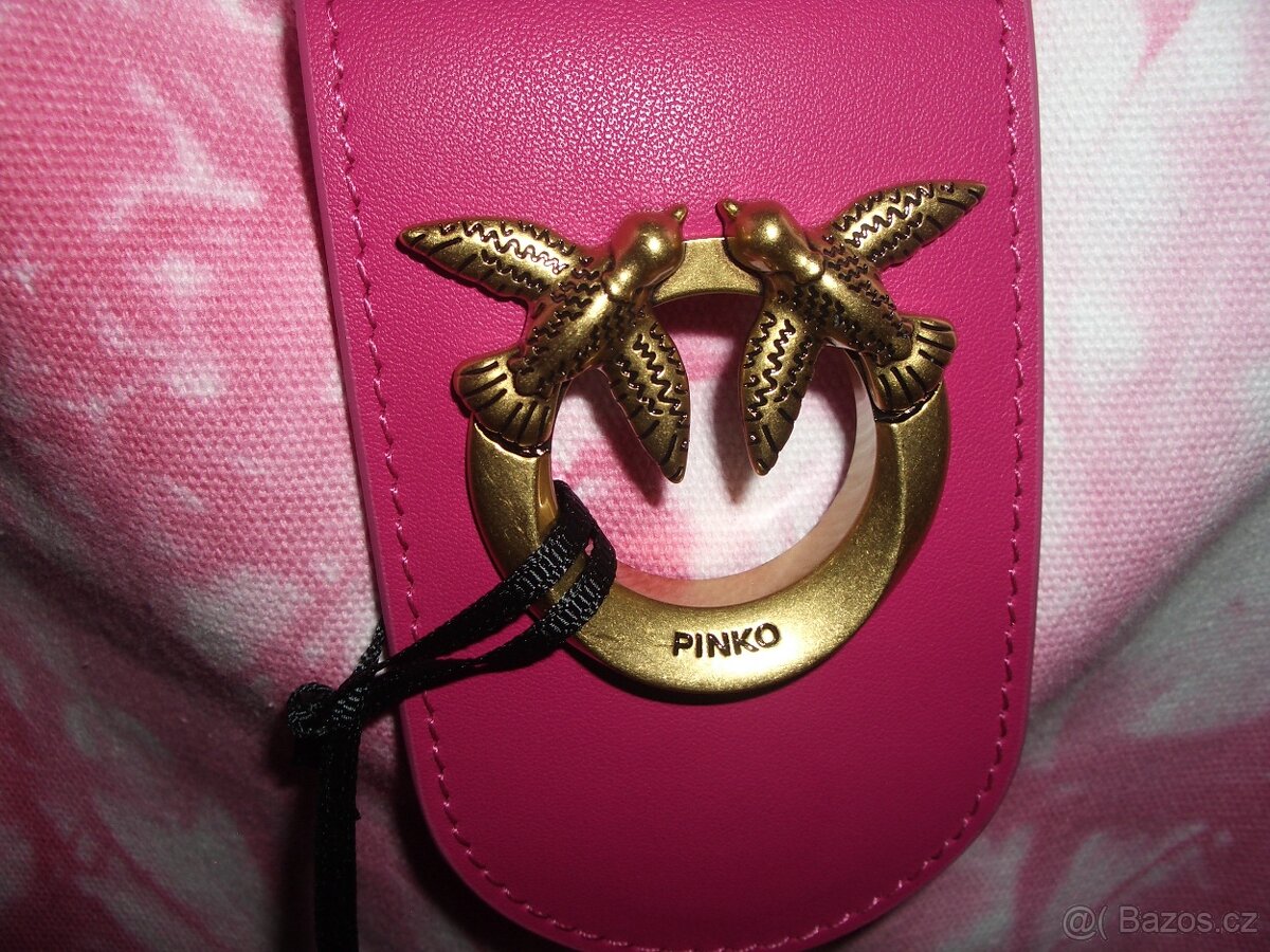 Kabelka PINKO HOBO MINI CANVAS PINK - NOVÁ - 3