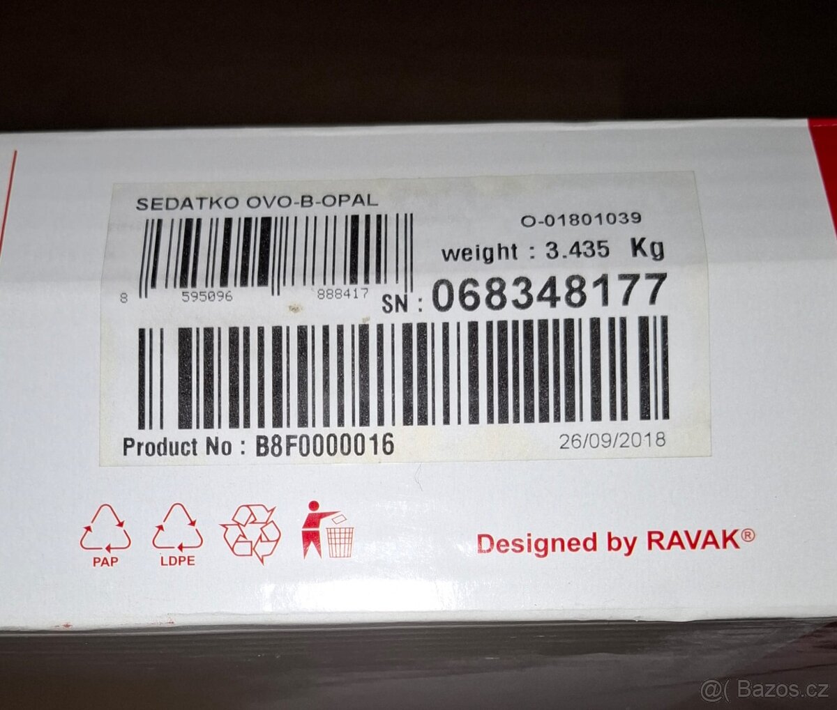 RAVAK sprchové Sedátko Ovo-B - OPAL - 3