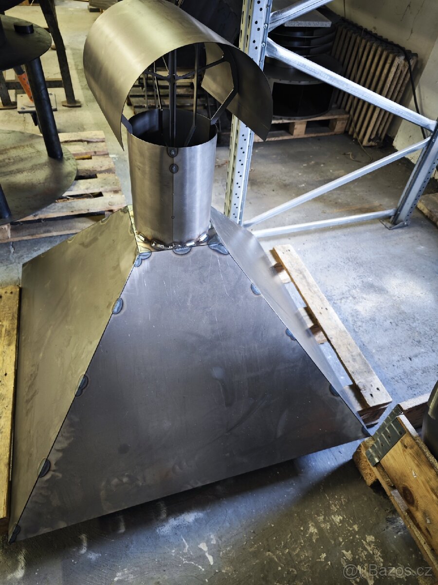 Ocelová digestoř pro gril / venkovní kuchyni 100×100 cm - 3