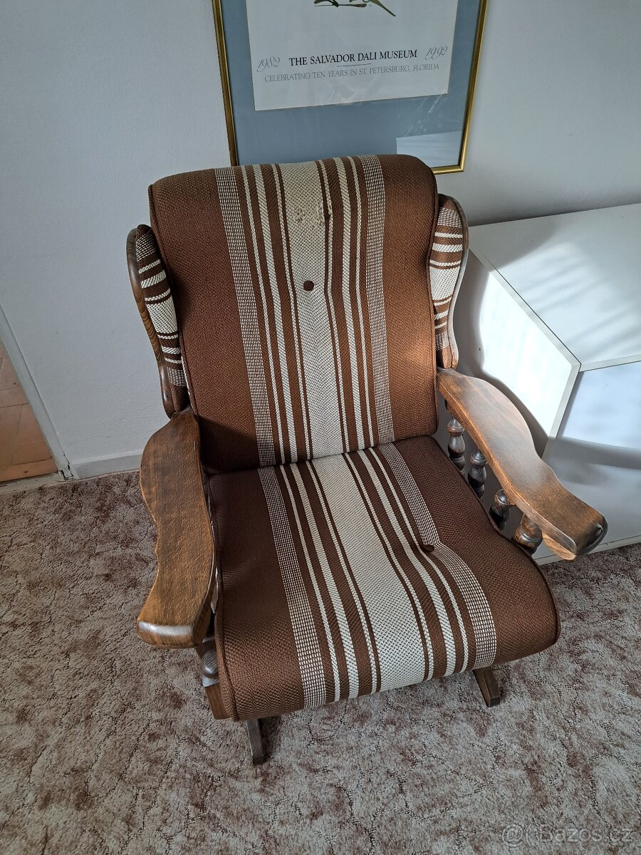 Rustikální čalouněné křeslo - 3