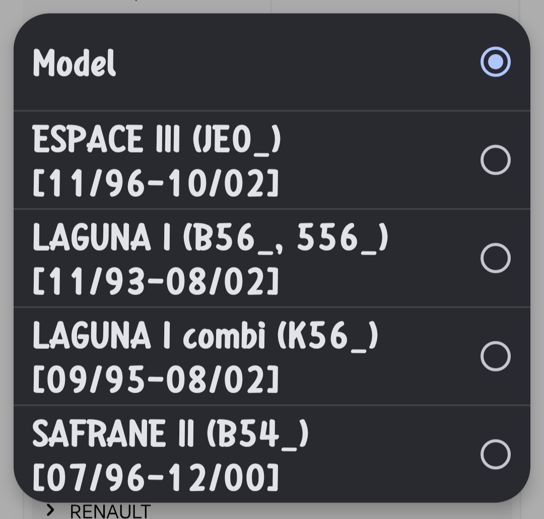 Renault Laguna 1,Espace 3,Safrane 2 - 3