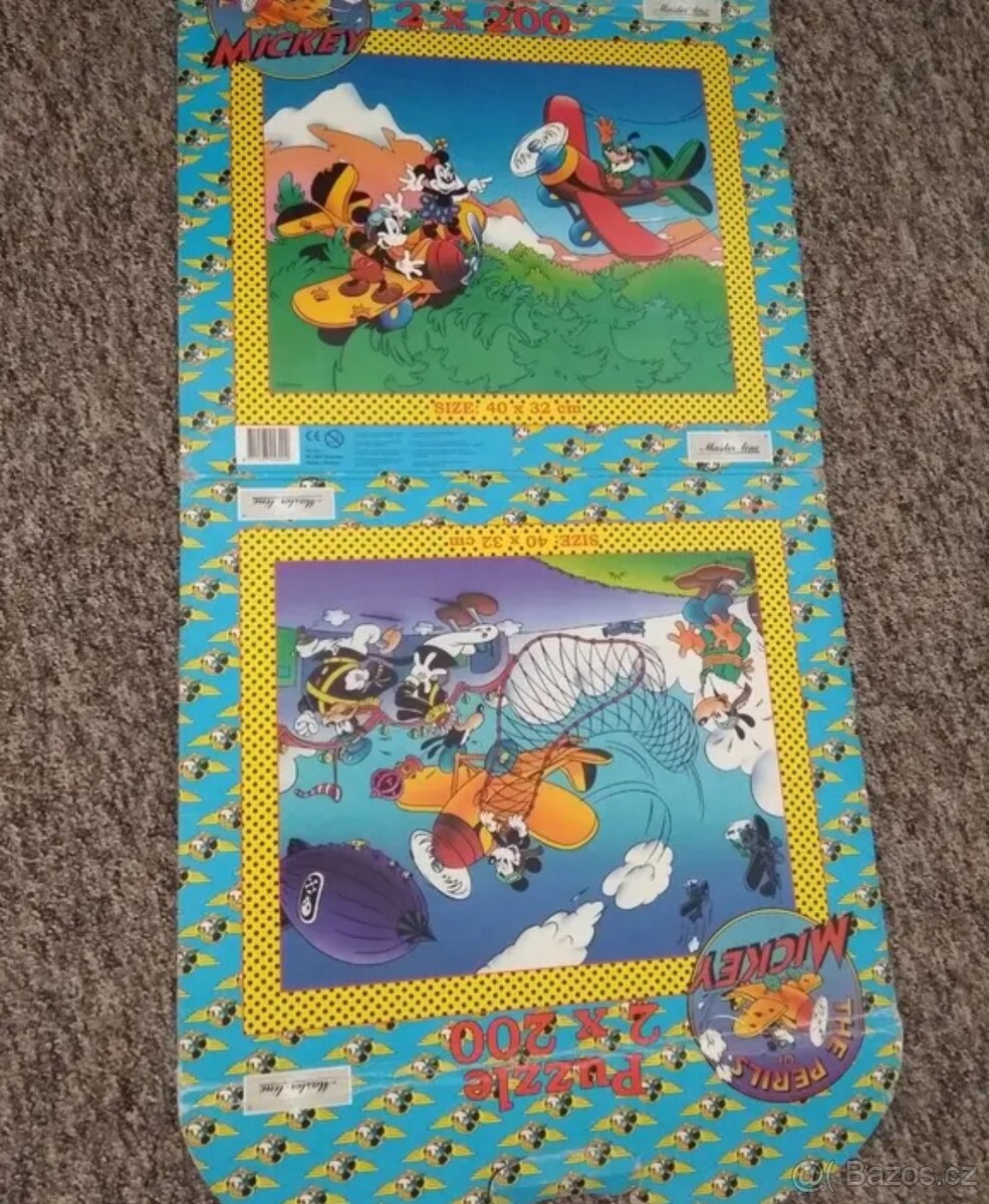 Dětské puzzle Mickey Maus sada, set 2 x 200 dílů - 3