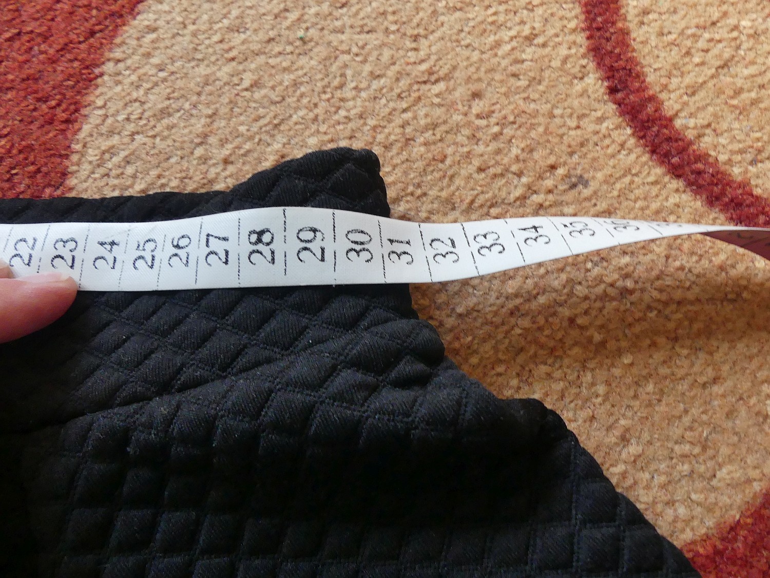 Sukně černá, dívčí, pevný pas, na zip, 60 cm pas - 3