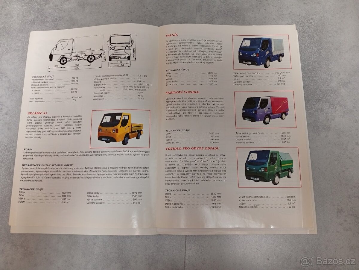 TAZ Microcar - prospekt - ceníky TAZ 1500 - 3