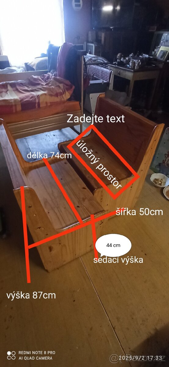 Dřevěná lavice - 3