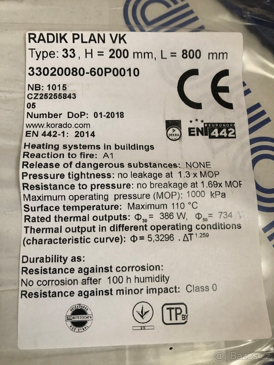 Radiator KORADO RADIK PLAN VK 33 200X800 - 3