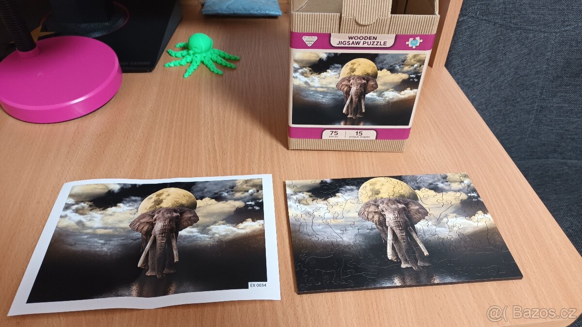 Prodám dřevěné puzzle Sloní sny - 3