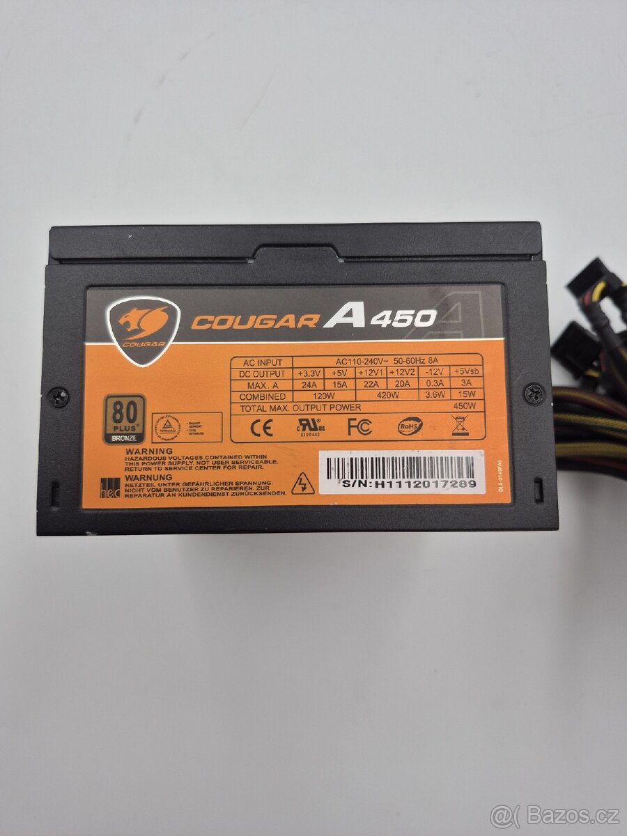 PC zdroj COUGAR 450W 80+BRONZE 8+6 PCIe - 3