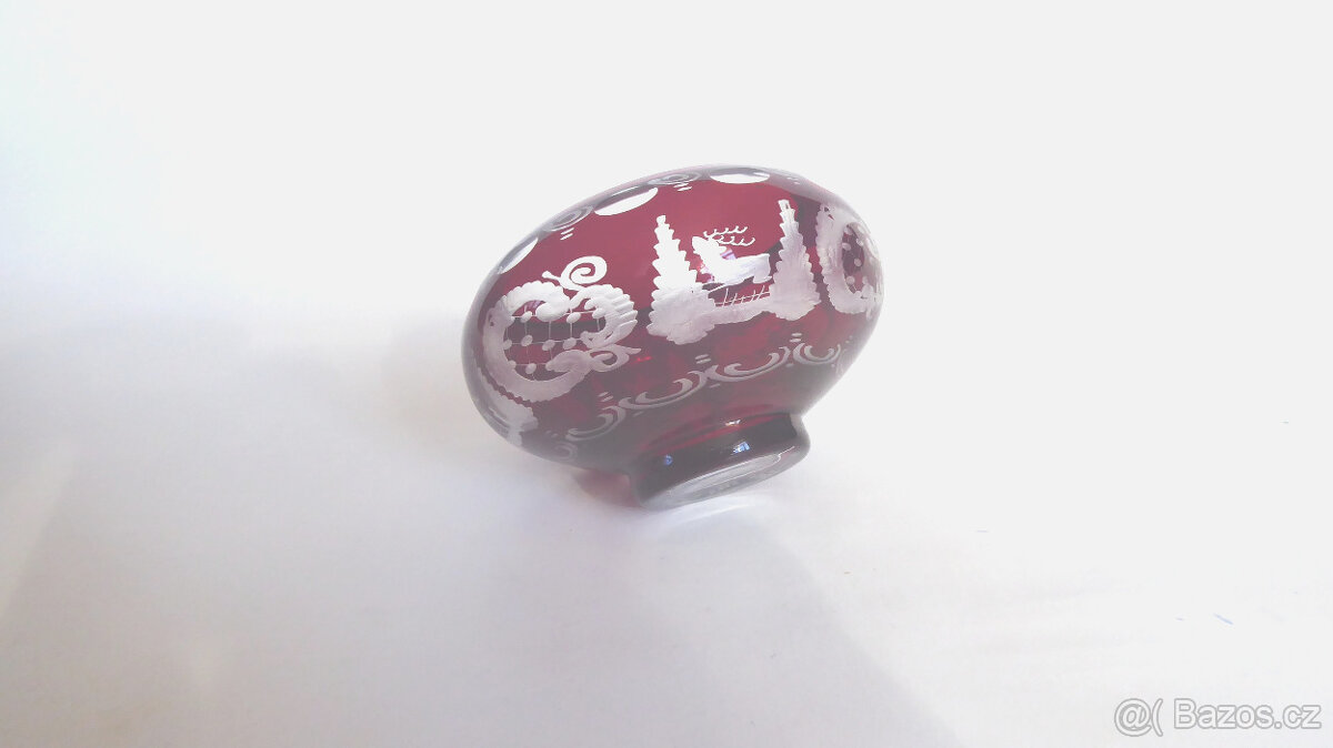 A166_ Cukřenka, sklo, broušená, retro, cca 1960 - 3