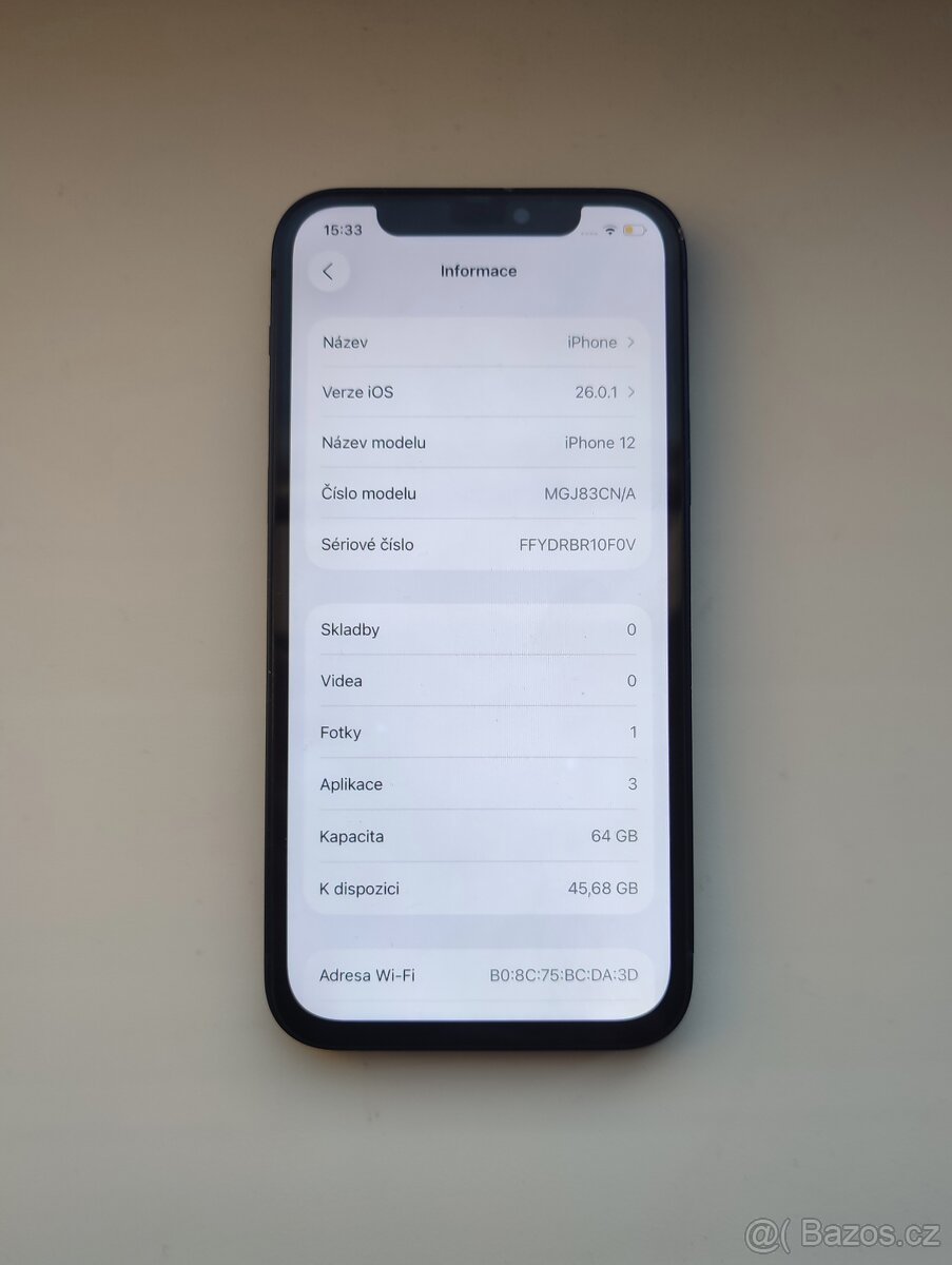 iPhone 12 64GB WIFI ONLY + zdarma nabíječka a kryt - 3
