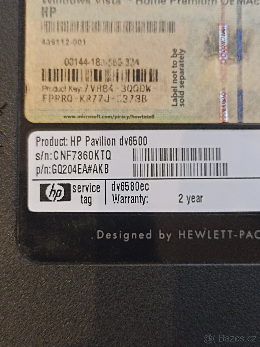Notebook HP Pavilion dv6000 - 3