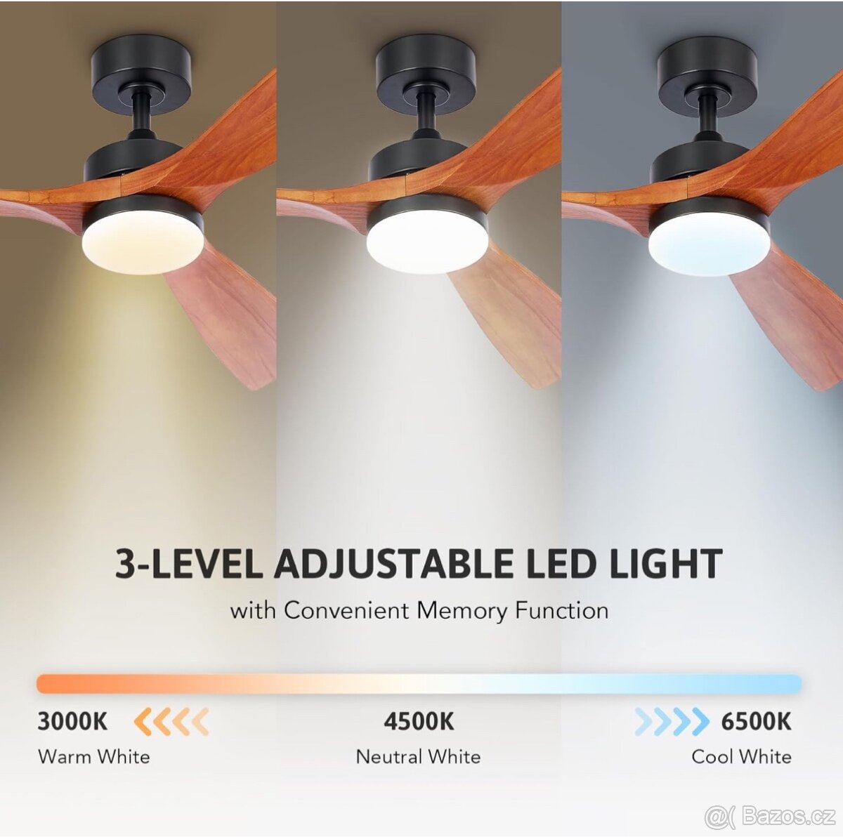 Stropní ventilátory VONLUCE se LED světlem - 3