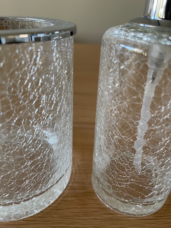 Dávkovač mýdla + dóza, materiál sklo, sleva 70% - 3