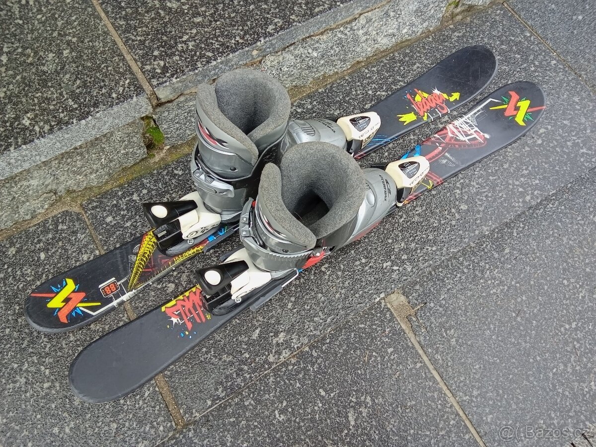 Dětské lyže 90 cm a boty - 3