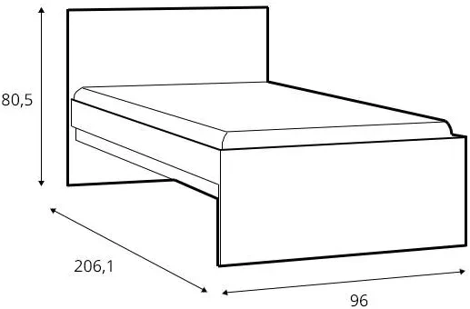 Prodám jednolůžkovou postel LASER 90 × 200 cm - 3