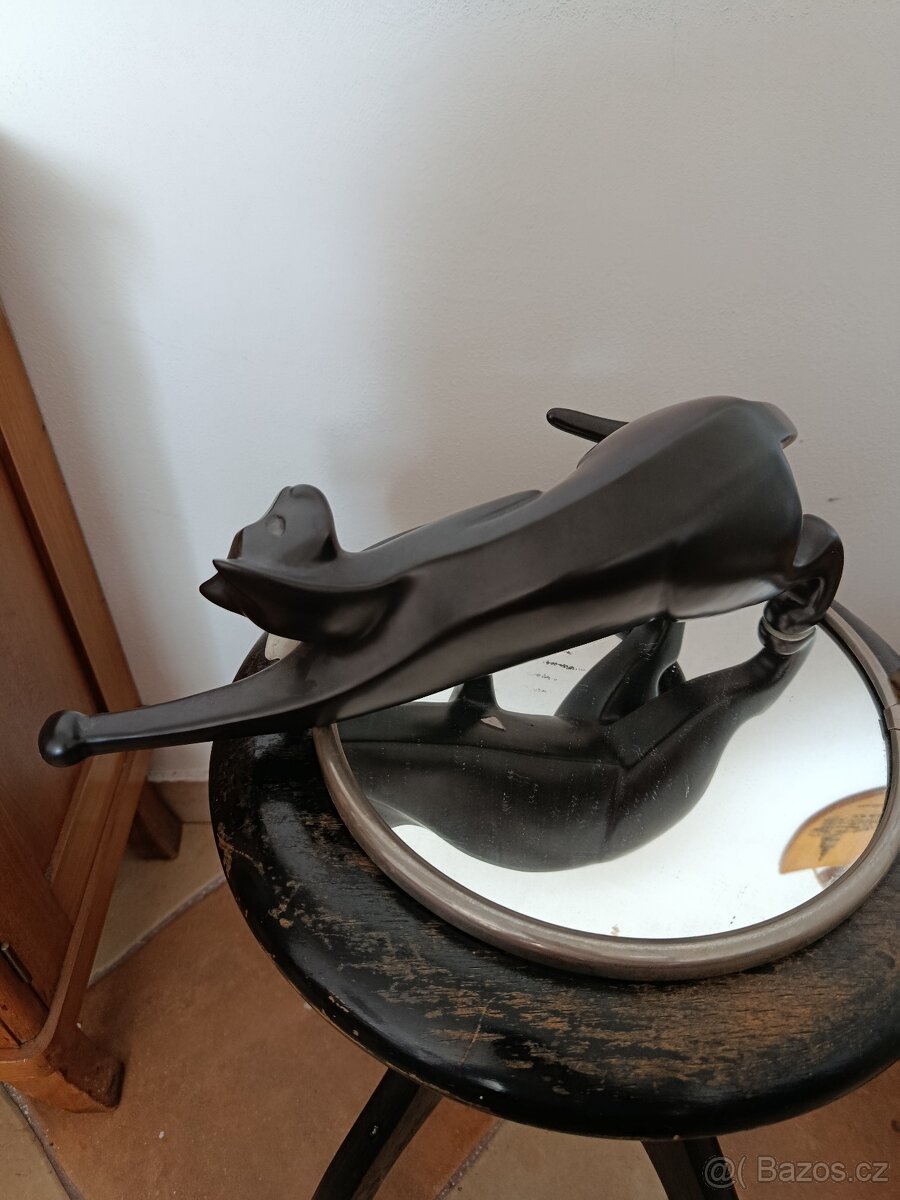 Royal Dux I. Valeria Koshkina soška hypnotizující kočka - 3